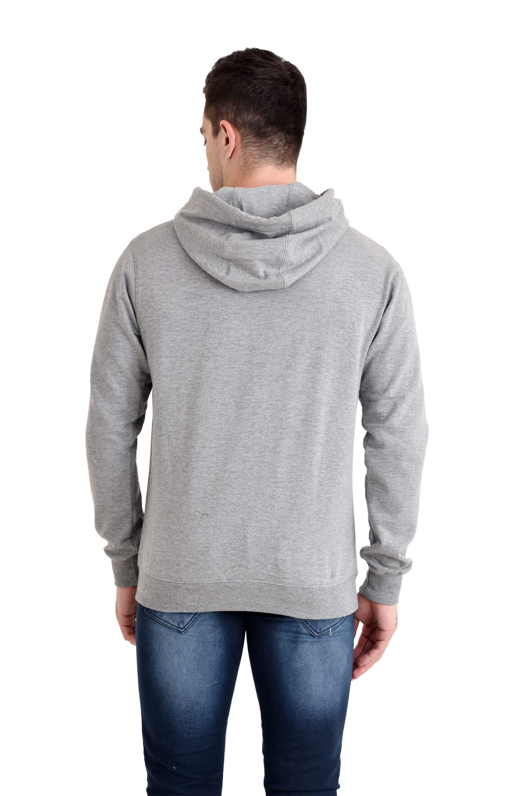 Men Basic Hoody GREY MELANGE - Image 7