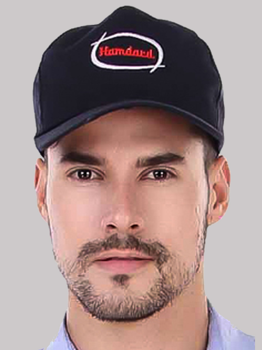 Blue Cap with Logo Embroidery
