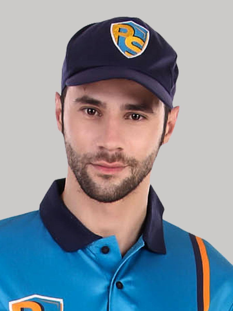Blue Cap with Logo Embroidery